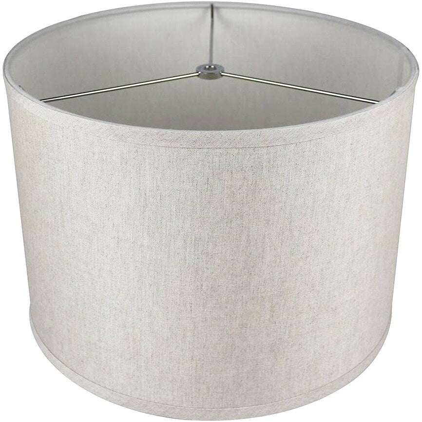 Classic Drum Smooth Linen Lamp Shade, 8 to 16 Bottom Size