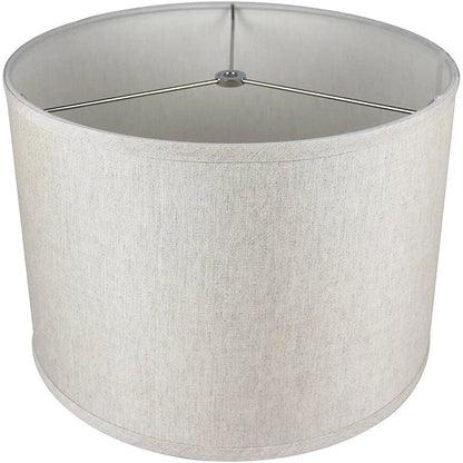 Classic Drum Smooth Linen Lamp Shade, 8 to 16 Bottom Size