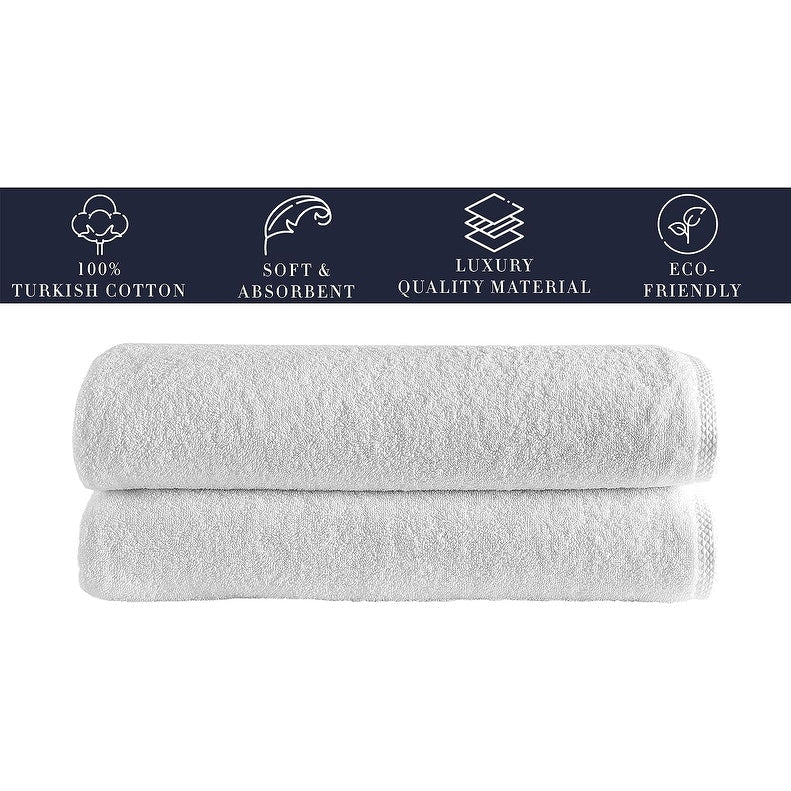 CTT Arsenal %100 Turkish Cotton Jumbo Bath Sheet Towels Set of 2 - 35 inches wide x 70 inches long