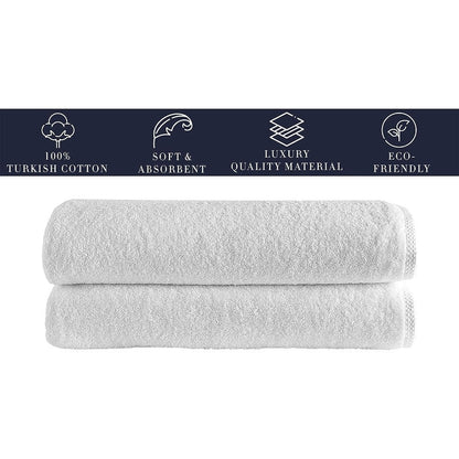 CTT Arsenal %100 Turkish Cotton Jumbo Bath Sheet Towels Set of 2 - 35 inches wide x 70 inches long