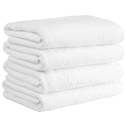 CTT Arsenal %100 Turkish Cotton White Bath Towel Set of 4 - 27 x 54