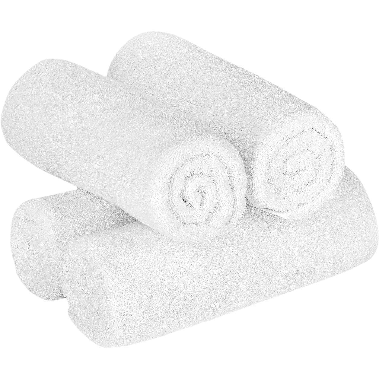 CTT Arsenal %100 Turkish Cotton White Bath Towel Set of 4 - 27 x 54