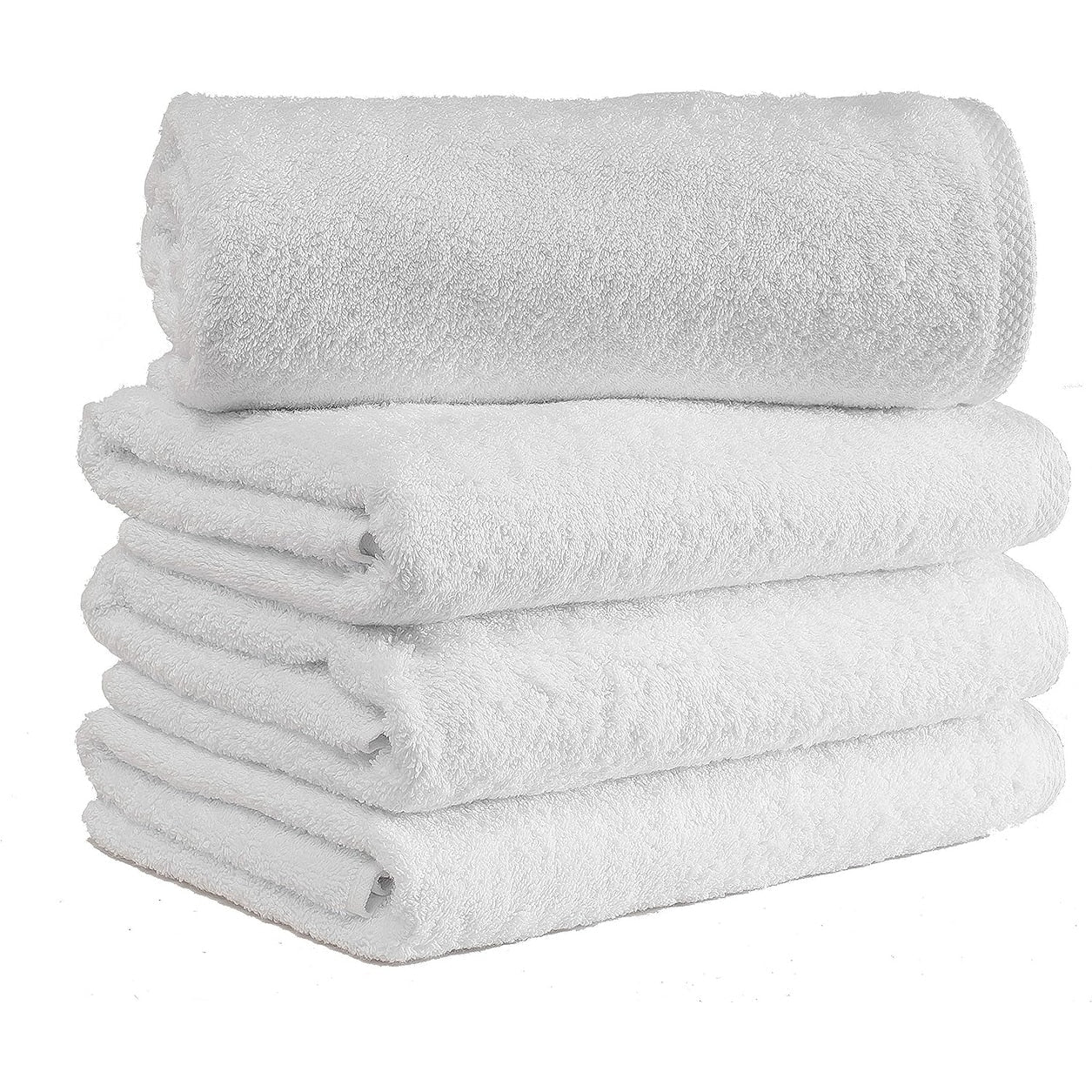CTT Arsenal %100 Turkish Cotton White Bath Towel Set of 4 - 27 x 54