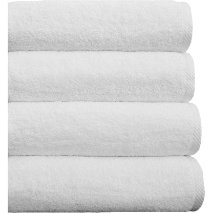 CTT Arsenal %100 Turkish Cotton White Bath Towel Set of 4 - 27 x 54
