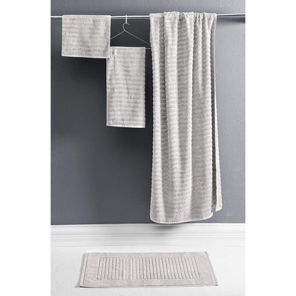 Classic Turkish Towels Cotton Bath Sheets Set & Oversized Ribbed Towels, Ultra-Soft & Absorbent & Set of 3 - 40x65