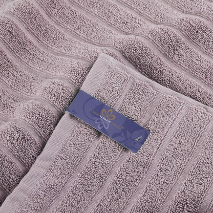 Classic Turkish Towels Cotton Bath Sheets Set & Oversized Ribbed Towels, Ultra-Soft & Absorbent & Set of 3 - 40x65