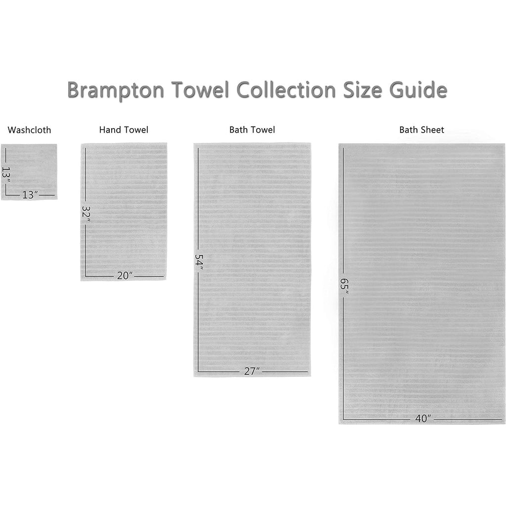 Classic Turkish Towels Cotton Bath Sheets Set & Oversized Ribbed Towels, Ultra-Soft & Absorbent & Set of 3 - 40x65