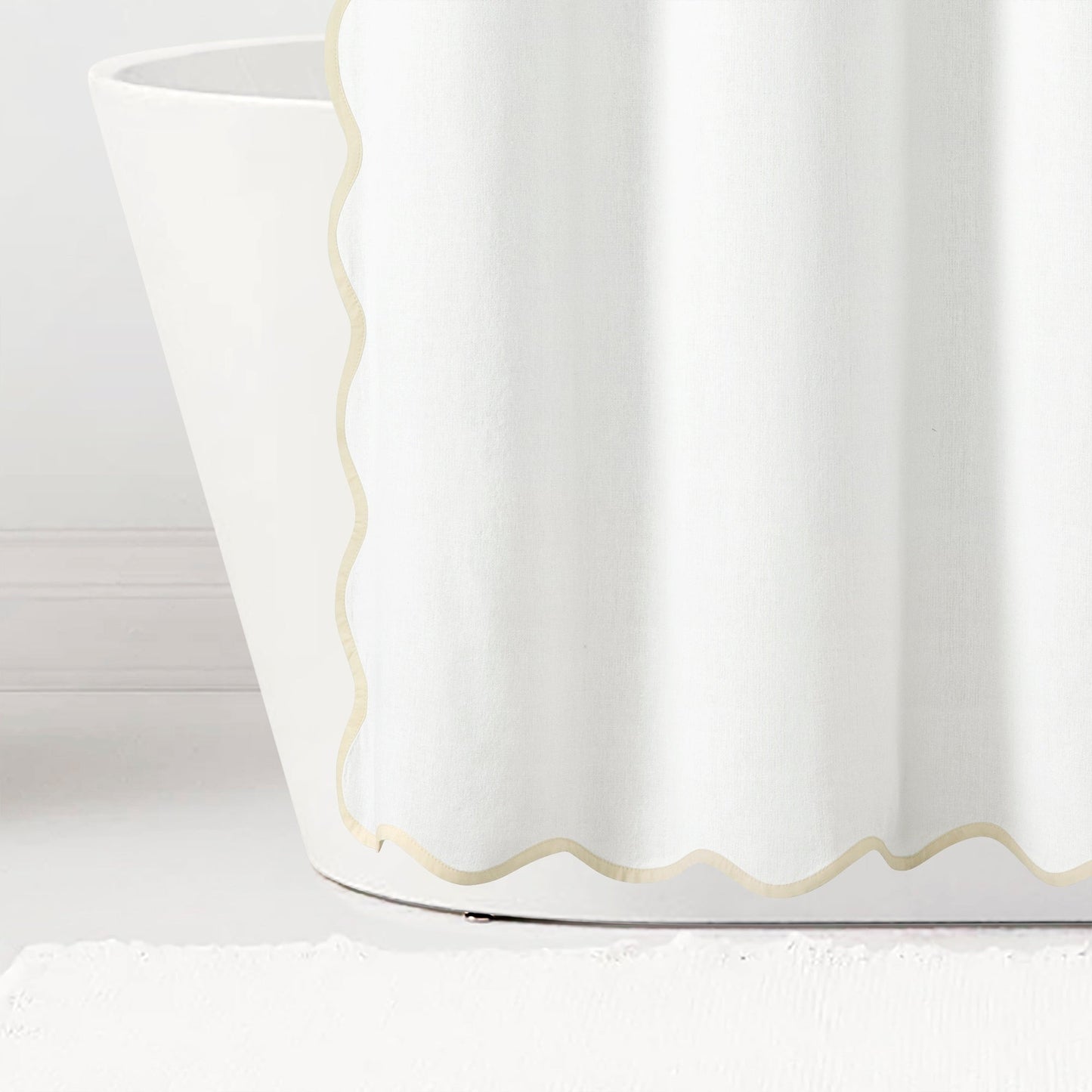 Lush Decor Coastal Chic Scallop Edge Shower Curtain Single