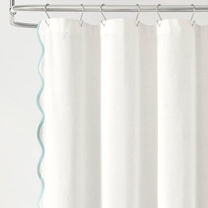 Lush Decor Coastal Chic Scallop Edge Shower Curtain Single