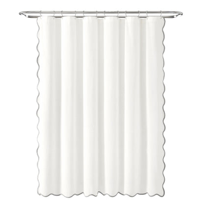 Lush Decor Coastal Chic Scallop Edge Shower Curtain Single