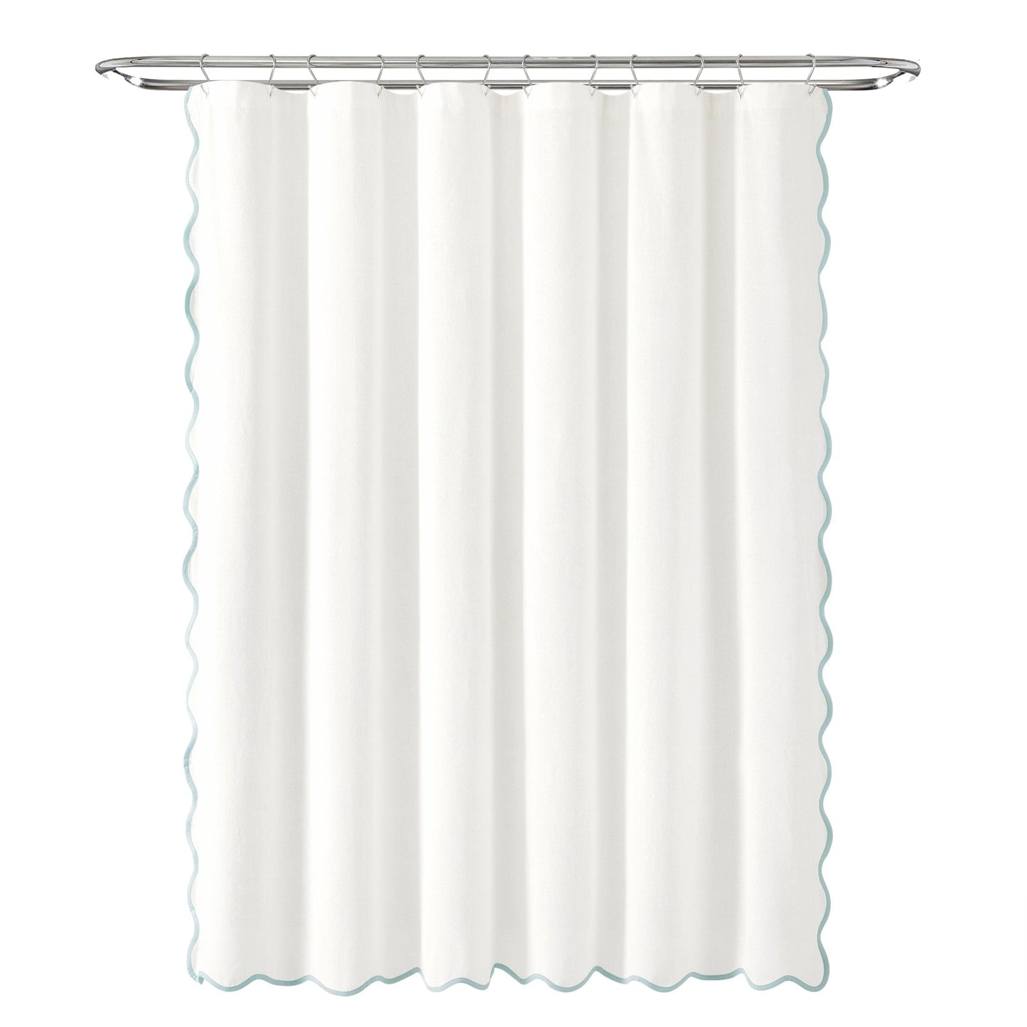 Lush Decor Coastal Chic Scallop Edge Shower Curtain Single