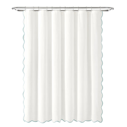 Lush Decor Coastal Chic Scallop Edge Shower Curtain Single