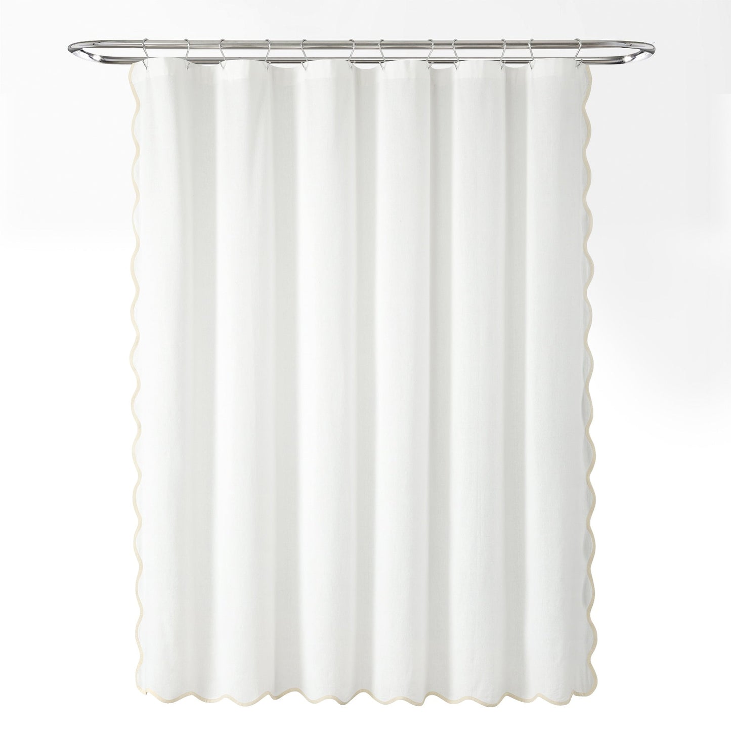 Lush Decor Coastal Chic Scallop Edge Shower Curtain Single
