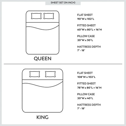 Color Sense 800TC Luxury Cotton-Blend Wrinkle-Resistant Sheet Set