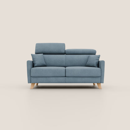 Francy divano letto matrimoniale con poggiatesta regolabile in tessuto impermeabile e smacchiabile T17 carta da zucchero