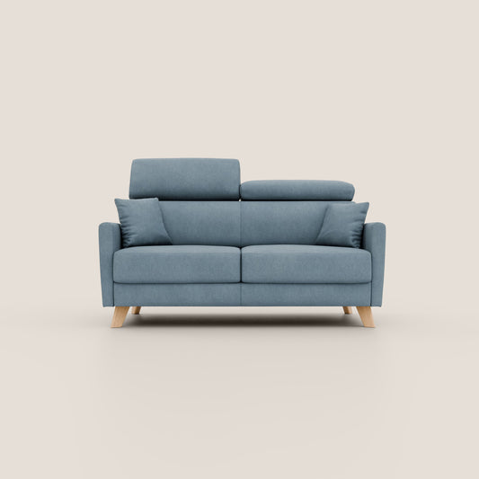 Francy divano letto matrimoniale con poggiatesta regolabile in tessuto impermeabile e smacchiabile T17 carta da zucchero