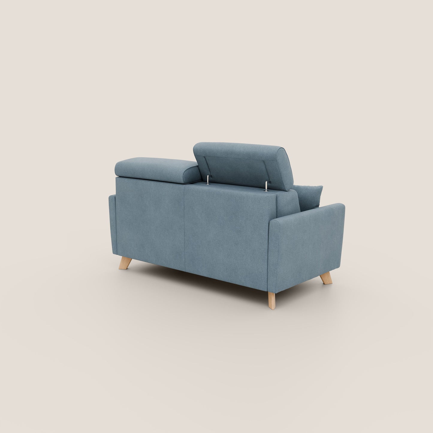 Francy divano letto matrimoniale con poggiatesta regolabile in tessuto impermeabile e smacchiabile T17 carta da zucchero