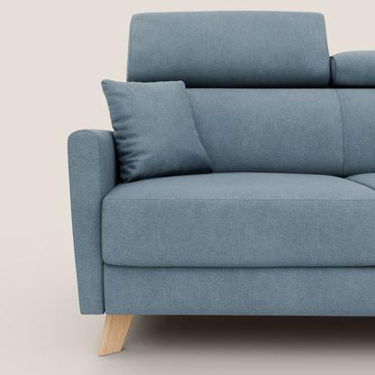 Francy divano letto matrimoniale con poggiatesta regolabile in tessuto impermeabile e smacchiabile T17 carta da zucchero