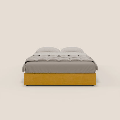 Ina sommier con ampio contenitore in microfibra smacchiabile ed impermeabile T11 giallo 