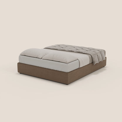 Ina sommier con ampio contenitore in microfibra smacchiabile ed impermeabile T11 marrone 