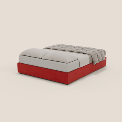 Ina sommier con ampio contenitore in microfibra smacchiabile ed impermeabile T11 rosso 