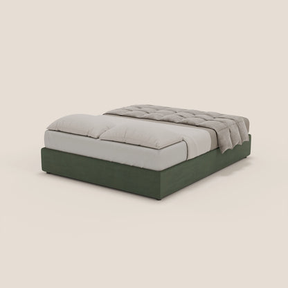 Ina sommier con ampio contenitore in microfibra smacchiabile ed impermeabile T11 verde 