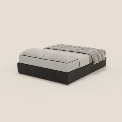 Ina sommier con ampio contenitore in microfibra smacchiabile ed impermeabile T11 nero 