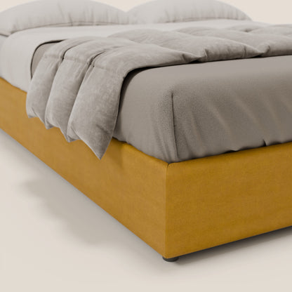 Ina sommier con ampio contenitore in microfibra smacchiabile ed impermeabile T11 giallo 