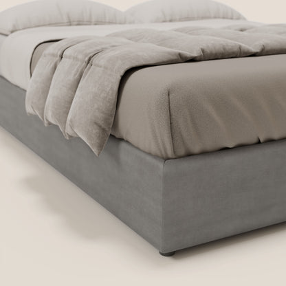 Ina sommier con ampio contenitore in microfibra smacchiabile ed impermeabile T11 grigio 