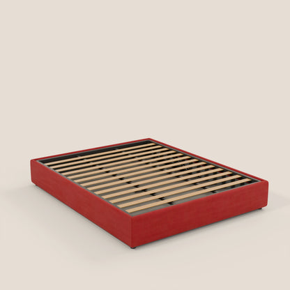 Ina sommier con ampio contenitore in microfibra smacchiabile ed impermeabile T11 rosso 