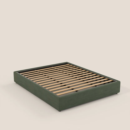 Ina sommier con ampio contenitore in microfibra smacchiabile ed impermeabile T11 verde 