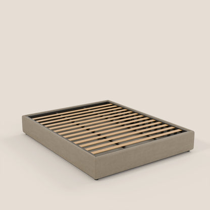 Ina sommier con ampio contenitore in microfibra smacchiabile ed impermeabile T11 tortora 