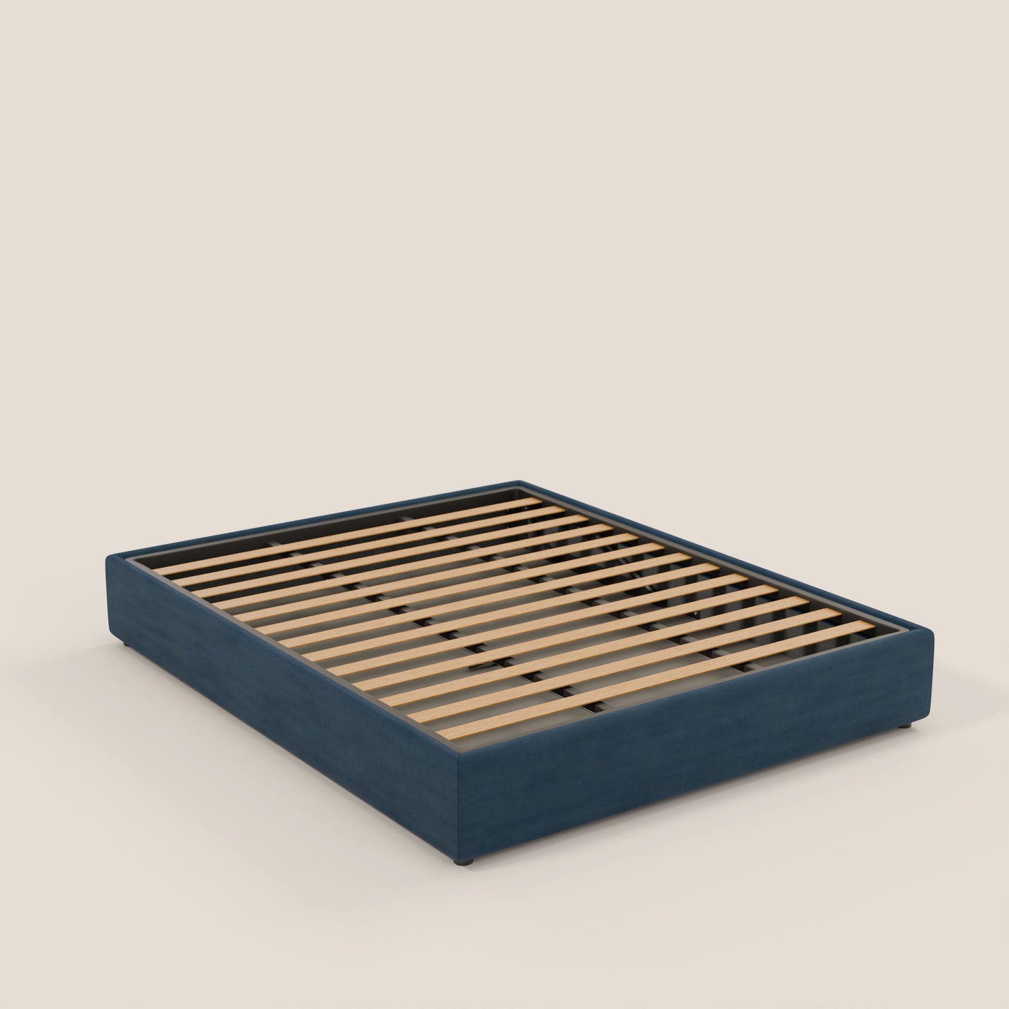 Ina sommier con ampio contenitore in microfibra smacchiabile ed impermeabile T11 blu 