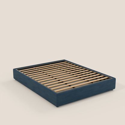 Ina sommier con ampio contenitore in microfibra smacchiabile ed impermeabile T11 blu 