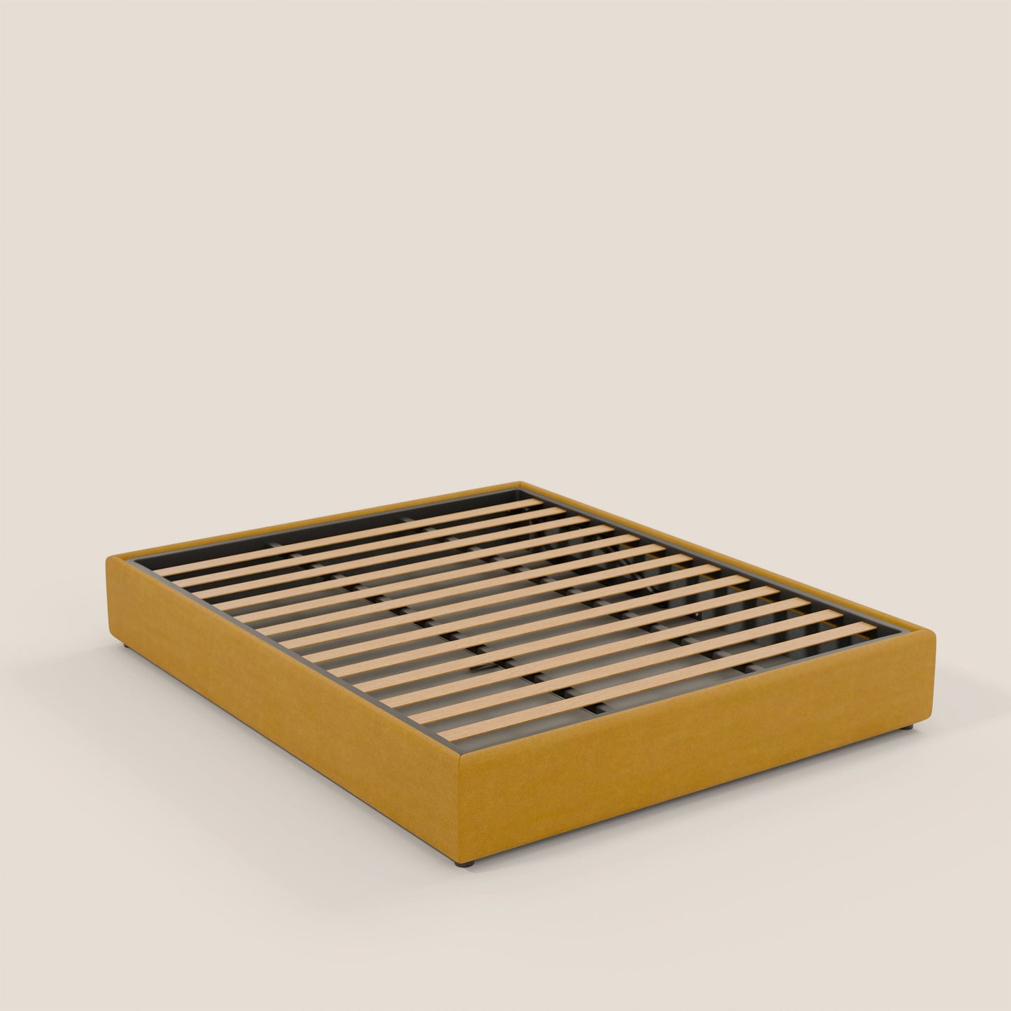 Ina sommier con ampio contenitore in microfibra smacchiabile ed impermeabile T11 giallo 