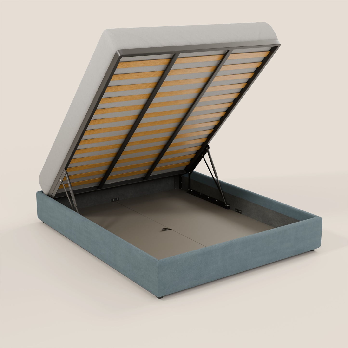 Ina sommier con ampio contenitore in microfibra smacchiabile ed impermeabile T11 carta da zucchero 