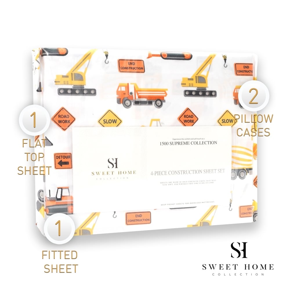 Construction Sheet Set by Sweet Home Collection - Multi