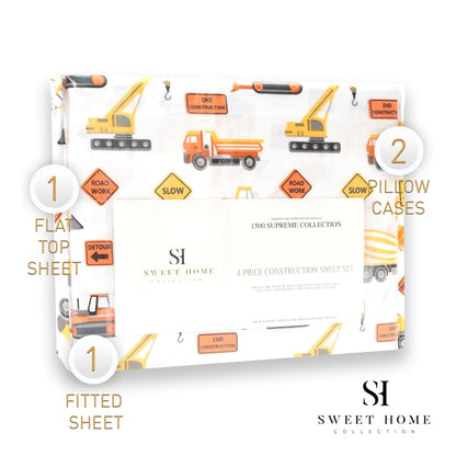 Construction Sheet Set by Sweet Home Collection - Multi
