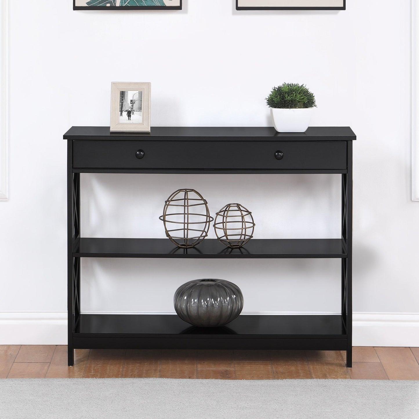 Convenience Concepts Oxford 1 Drawer Console Table with Shelves