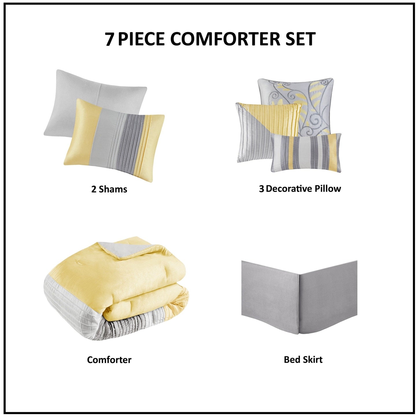 Copper Grove Kiston Yellow 7-piece Comforter Set