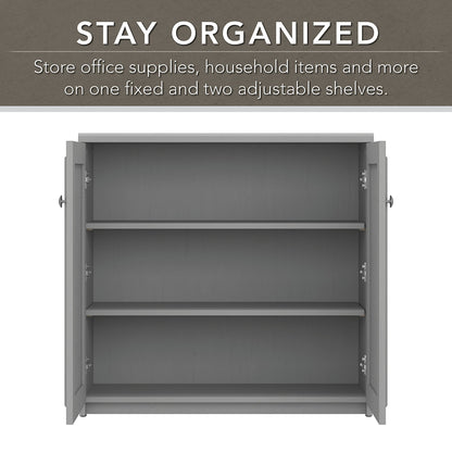 Fairview Storage Cabinet with Doors and Shelves by Bush Furniture - 31.73L x 12.76W x 30.71H
