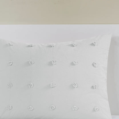 Intelligent Design Maize Cotton Jacquard Duvet Cover Set with Euro Shams and Throw Pillows