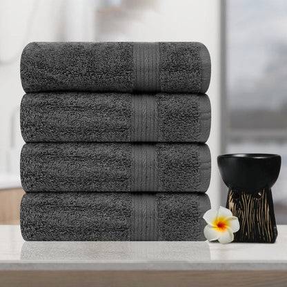 Cotton 600GSM Absorbent Bath Towels 30x54 Inch - 4 Pcs