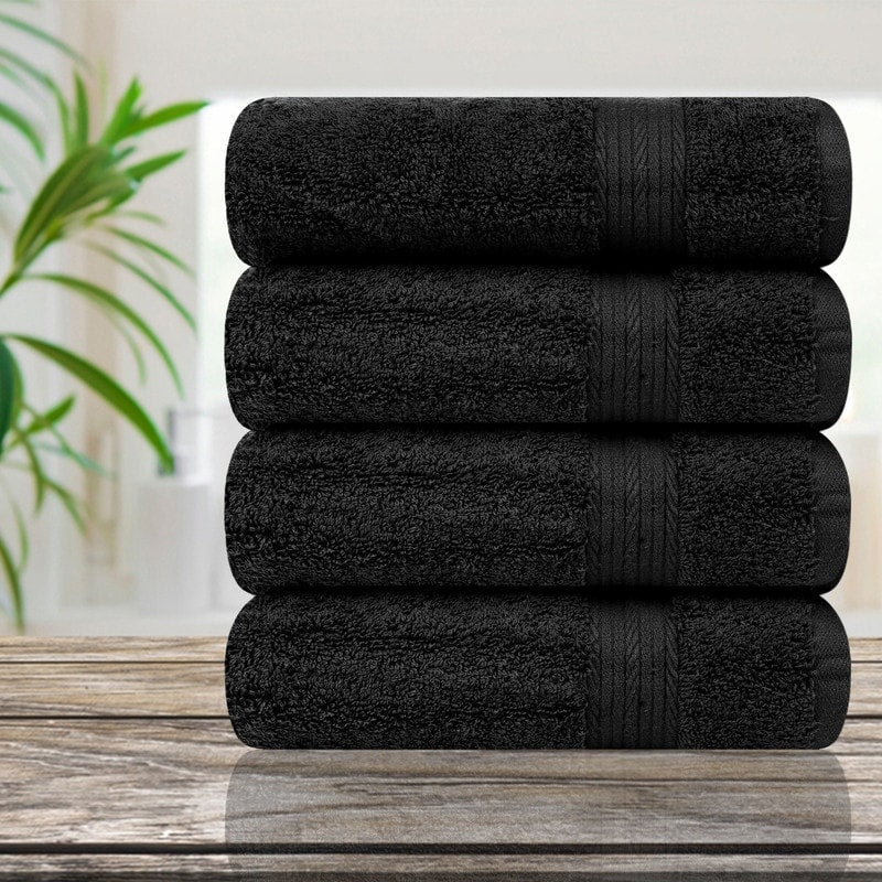 Cotton 600GSM Absorbent Bath Towels 30x54 Inch - 4 Pcs