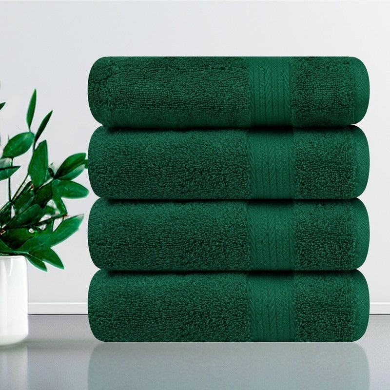Cotton 600GSM Absorbent Bath Towels 30x54 Inch - 4 Pcs