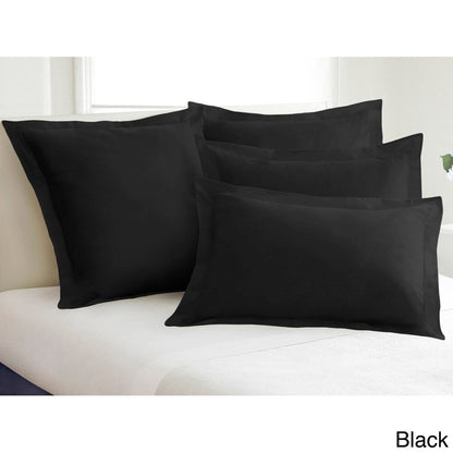 Cotton Blend Poplin Tailored Decorative Pillow Shams (Pack of 2)