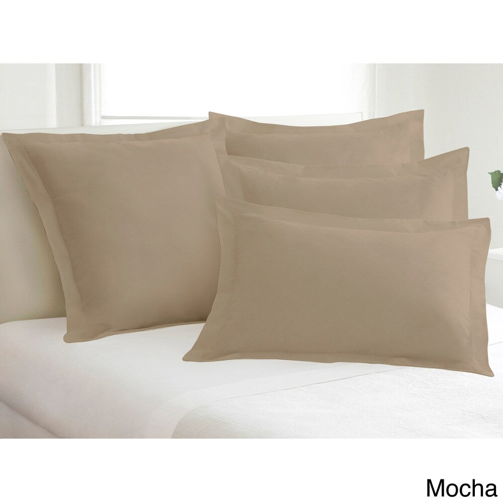 Cotton Blend Poplin Tailored Decorative Pillow Shams (Pack of 2)