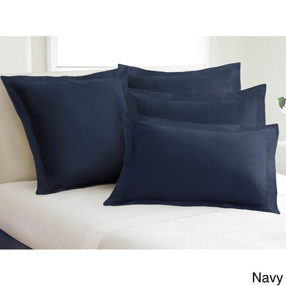 Cotton Blend Poplin Tailored Decorative Pillow Shams (Pack of 2)