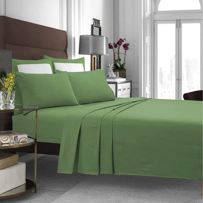 Cotton Flannel Extra Deep Pocket Bed Sheet Set with Oversize Flat Sheet