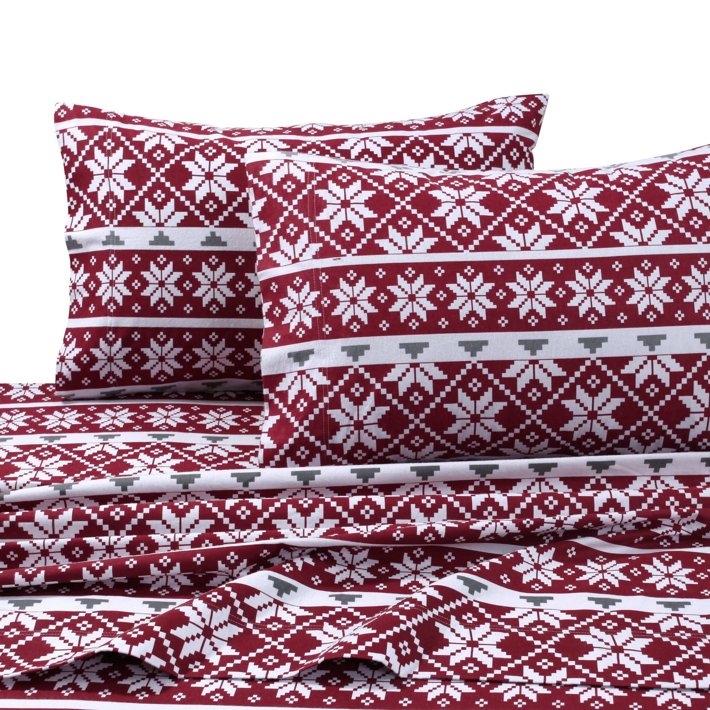 Cotton Flannel Extra Deep Pocket Bed Sheet Set with Oversize Flat Sheet